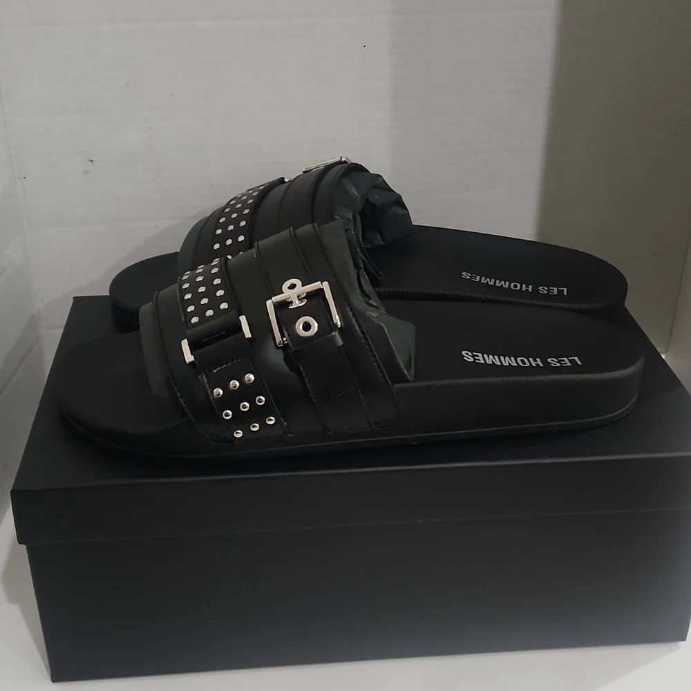 Authentic Les Hommes Calf Pasha Sandals M Size 12